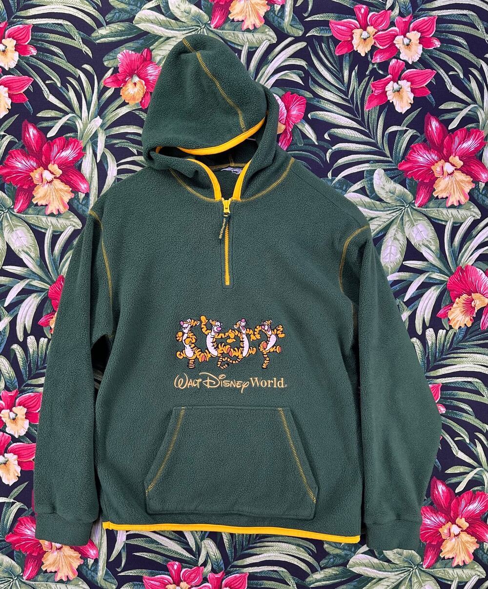 Vintage Walt Disney World Tigger Fleece Hoodie Size M/L